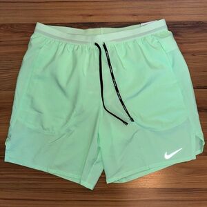 Nike Dri-FIT Running Shorts Mens Medium 7” Lined Mint Green Gym Athletic
